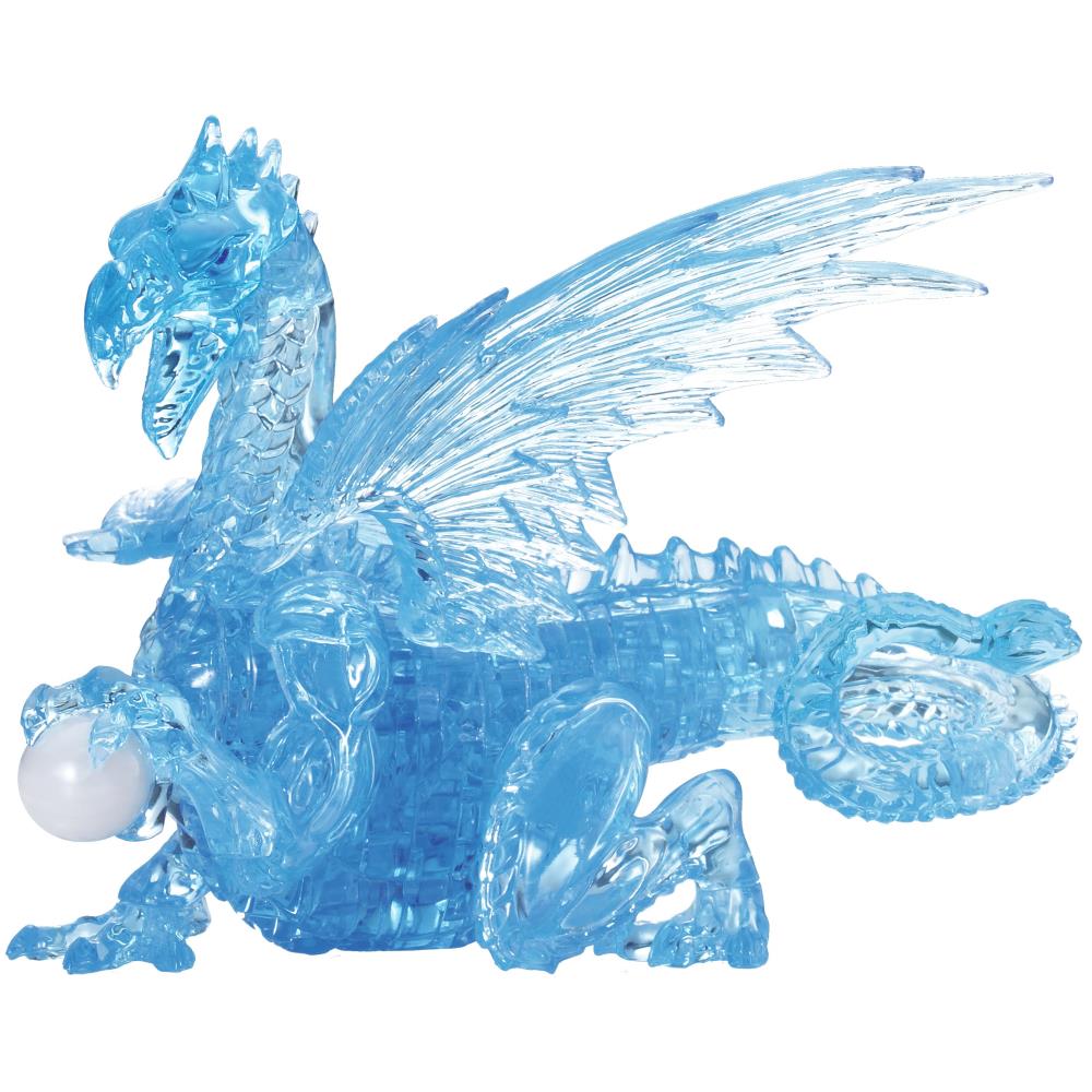 Blue crystal 3d dragon puzzle, put together
