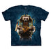 Blue mottled t-shirt with Horus the Egyptian falcon god