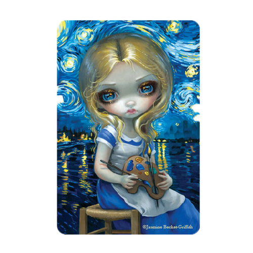 Alice in a Van Gogh Nocturne Magnet by Jasmine Becket-Griffith