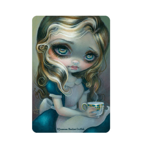 Magnet by Jasmine Becket-Griffith showing Alice in Wonderland with cup of tea
