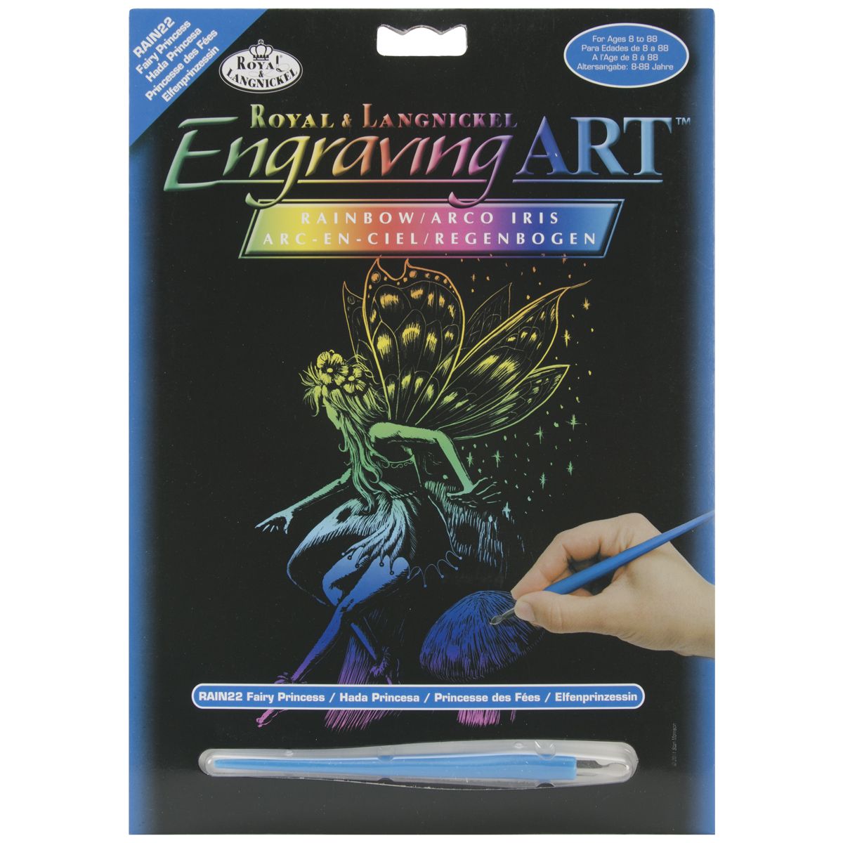 Royal & Langnickel Engraving Art kit packaging with fairy design and engraving tool