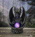 Faux-stone dragon backflow incense burner with orb. Shown with LED on