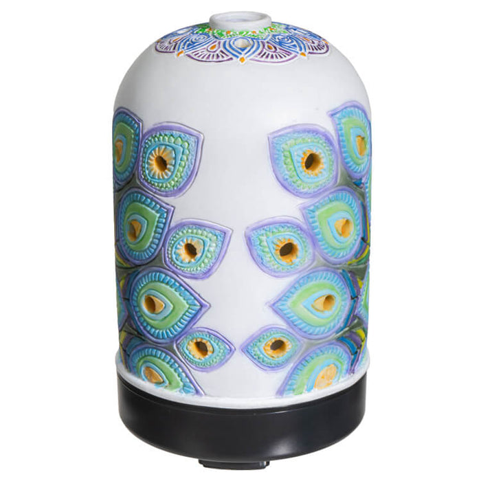 Peacock Aroma diffuser lamp with time and light settings