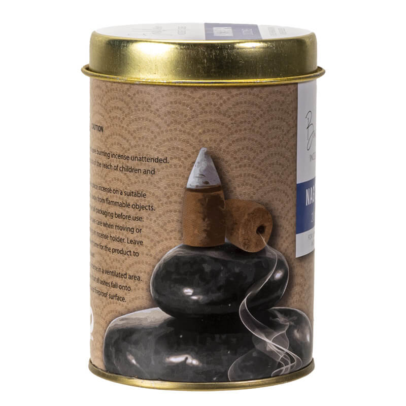 Tin of 20 Nag Champa backflow incense cones