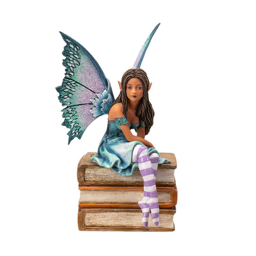 Book Stack Fairy Figurine