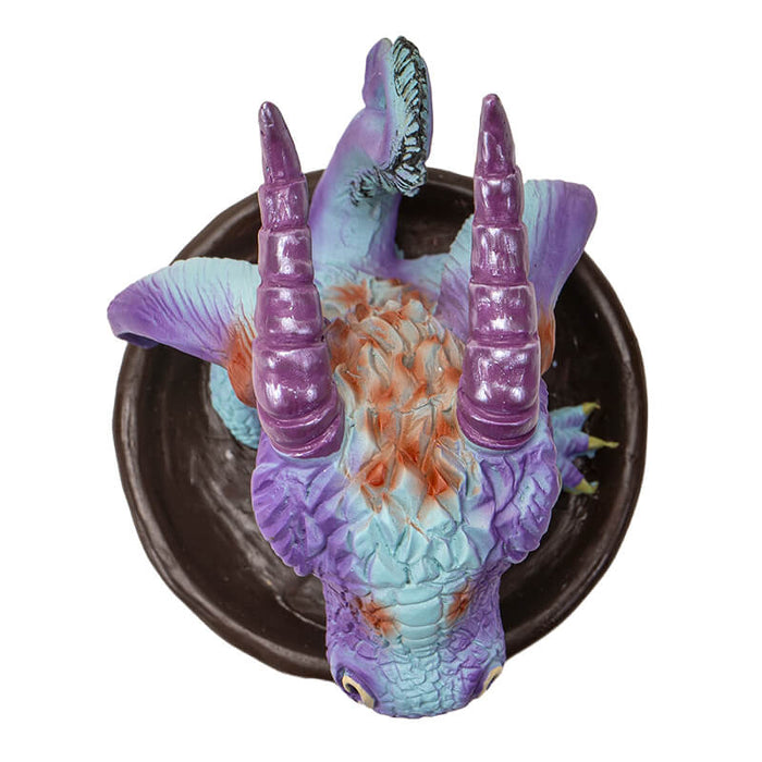 Dragon from the top, head and purple horns