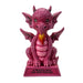 Figurine of pink dragon with fire sitting on base that says "A Princess With Her Own Dragon!"