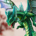 Closeup o fgreen dragon head and scales