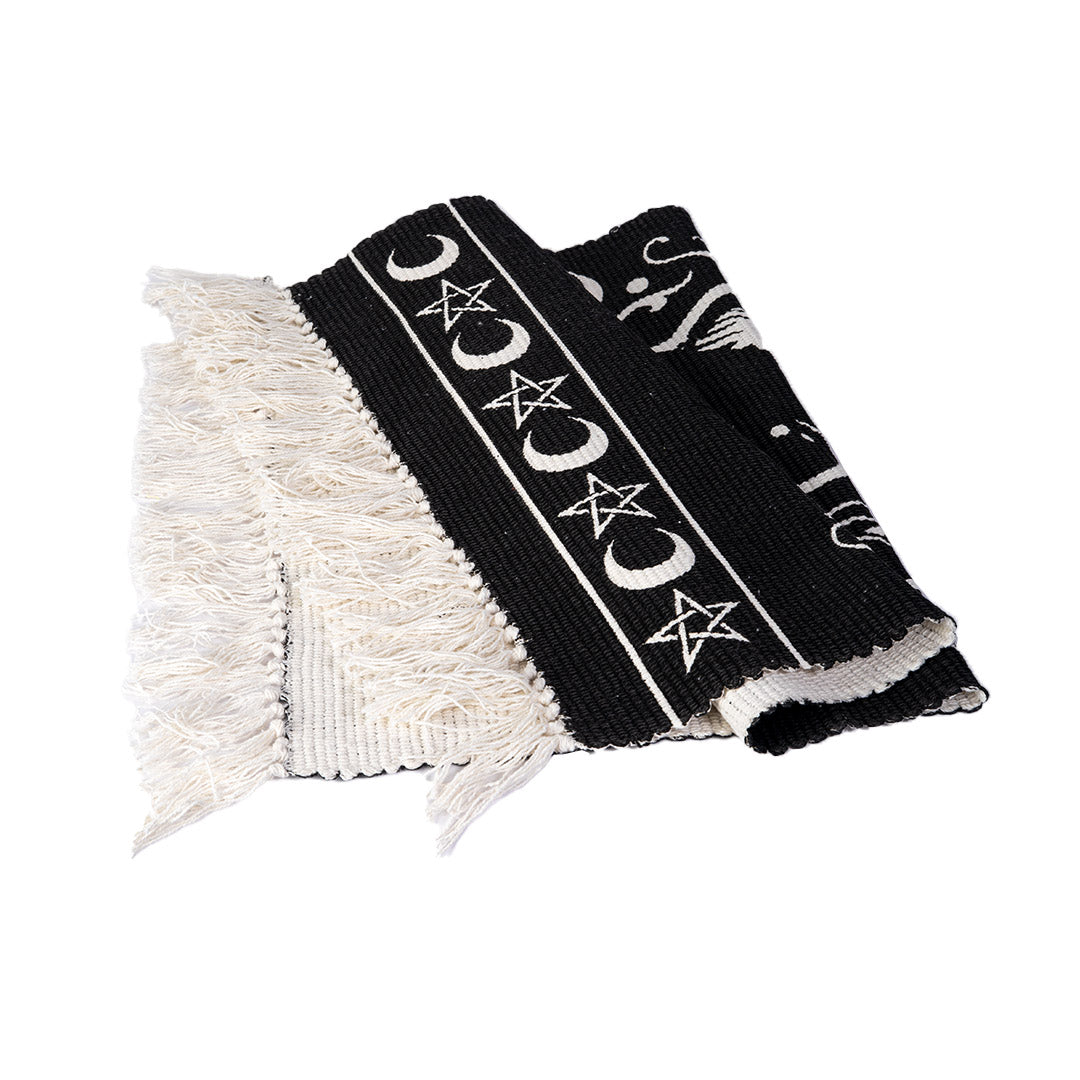 Rug, folded to show bits of both sides