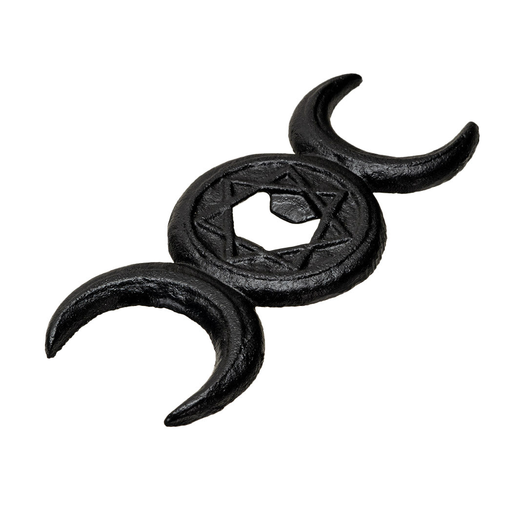 Cast iron black triple moon bottle opener