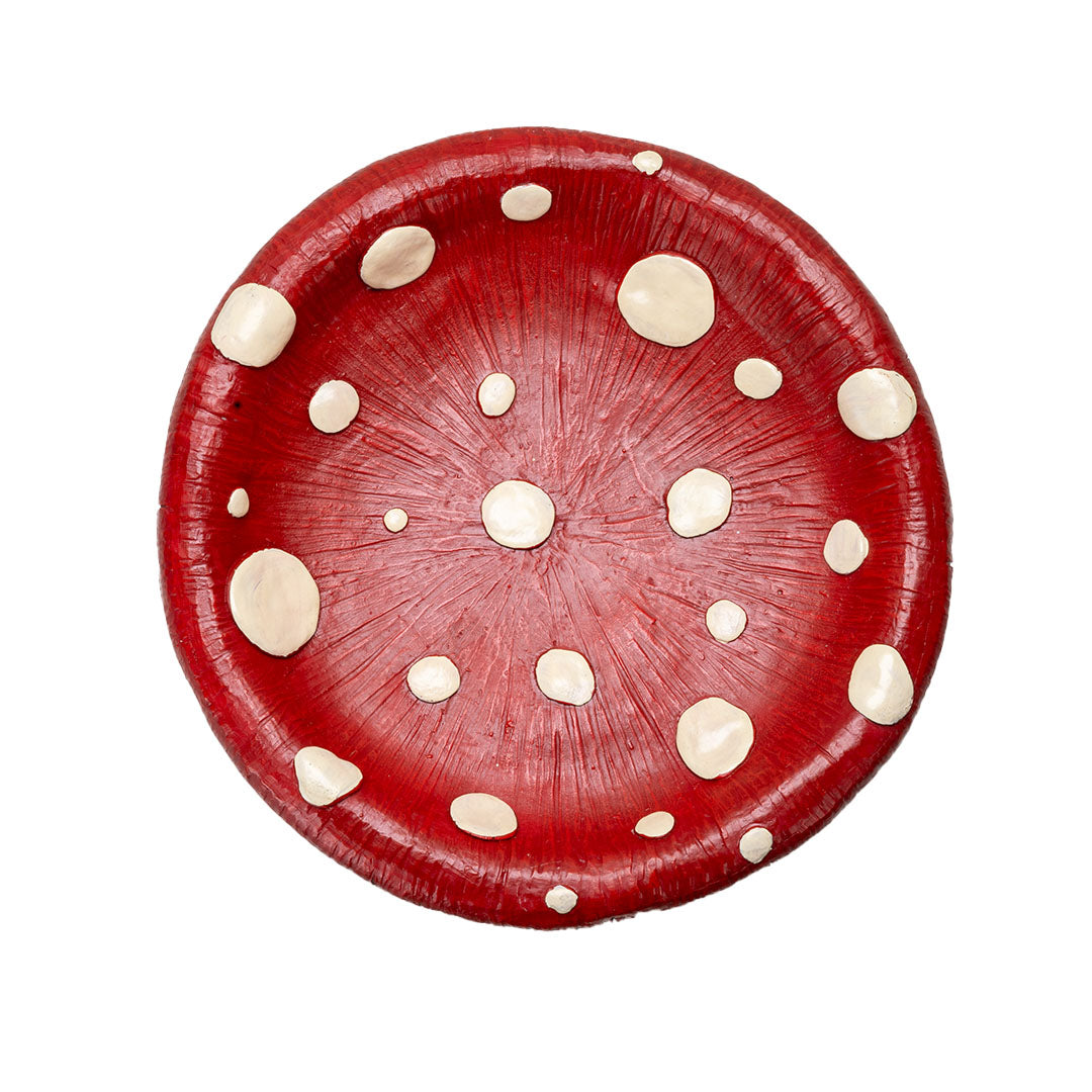 Red mushroom top with white spots