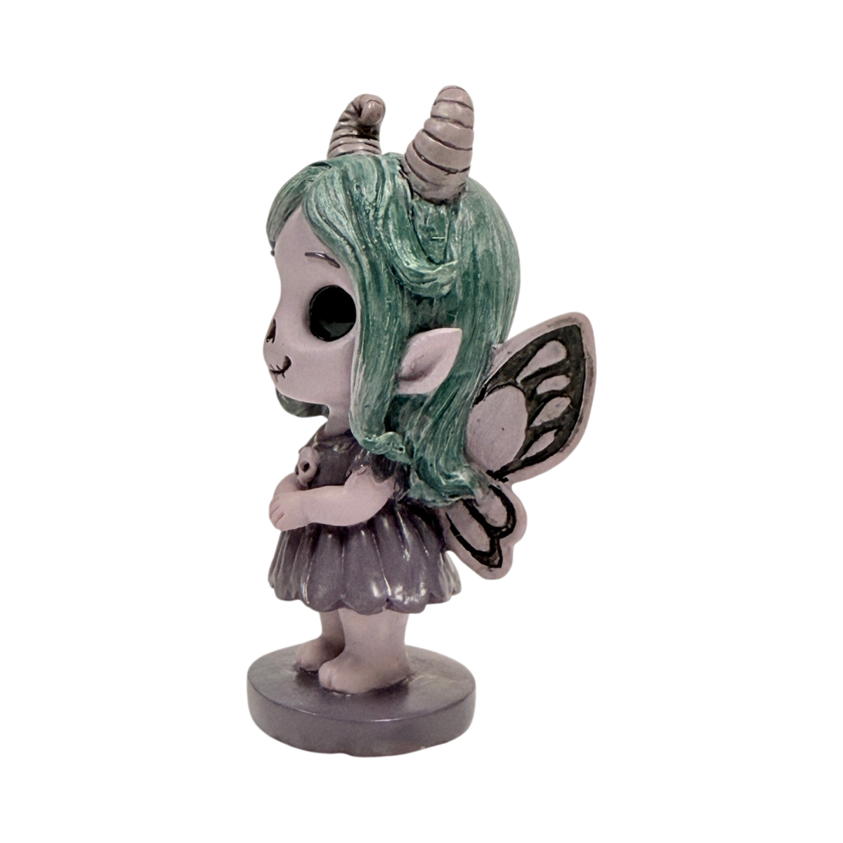 Spirit Fairies figurine, pastel green and purple-gray pixie
