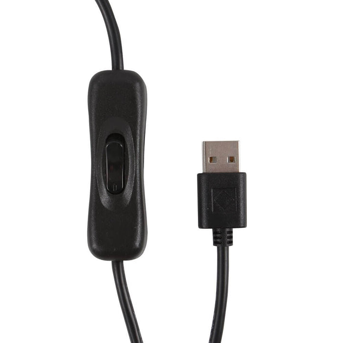 USB cord and power switch