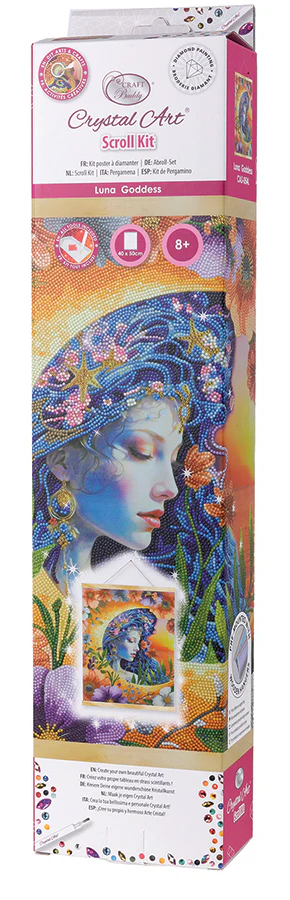 Front of box for Luna Goddess Crystal art scroll kit