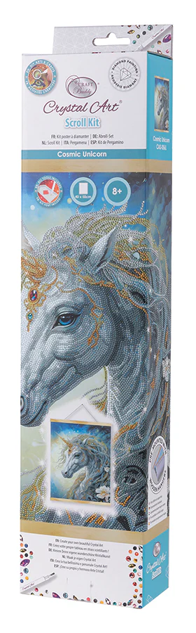 Box for Crystal Art unicorn scroll kit