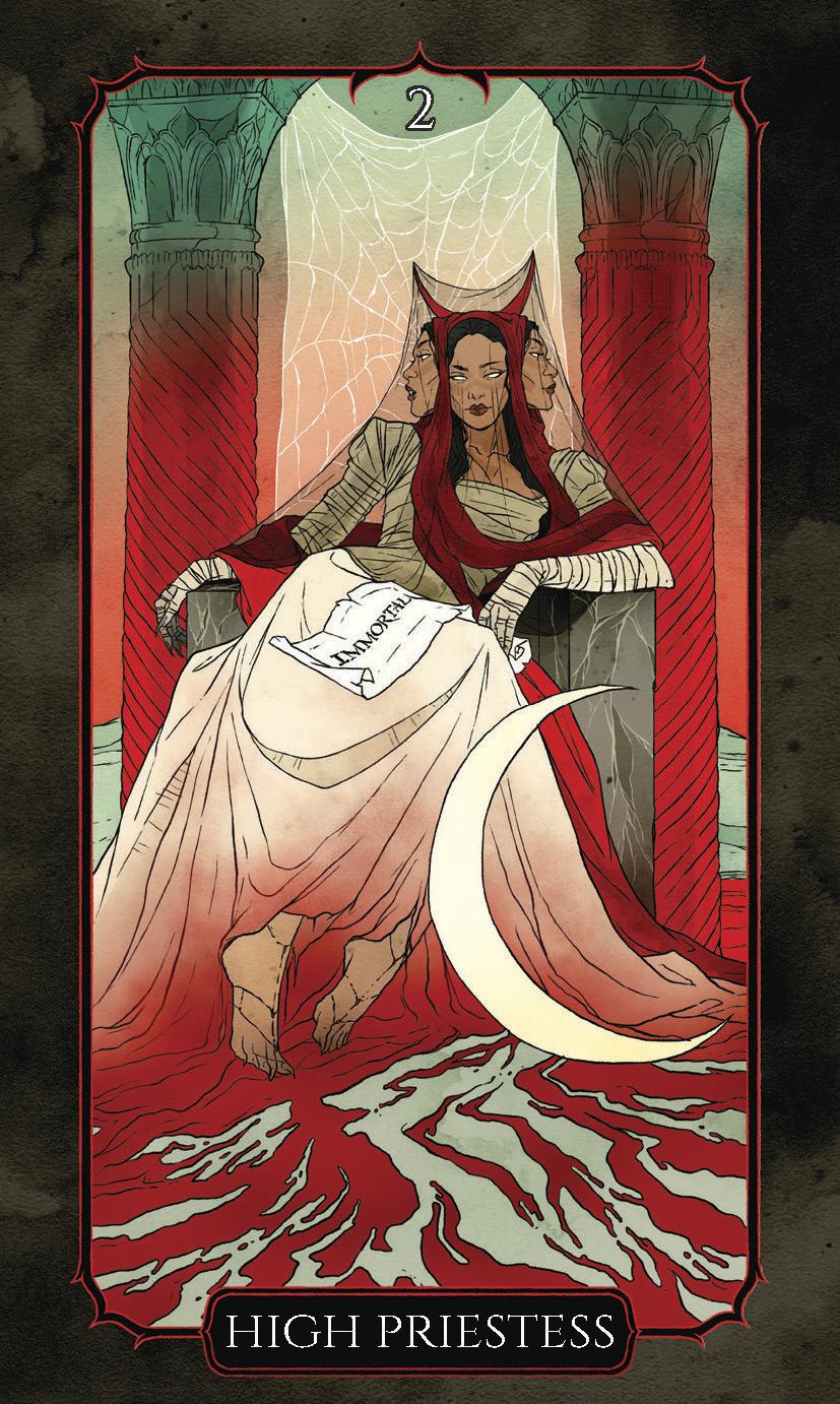 The Vampire's Tale Tarot deck - High Priestess card example