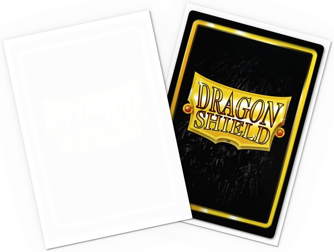 matte white card protectors by Dragon Shield