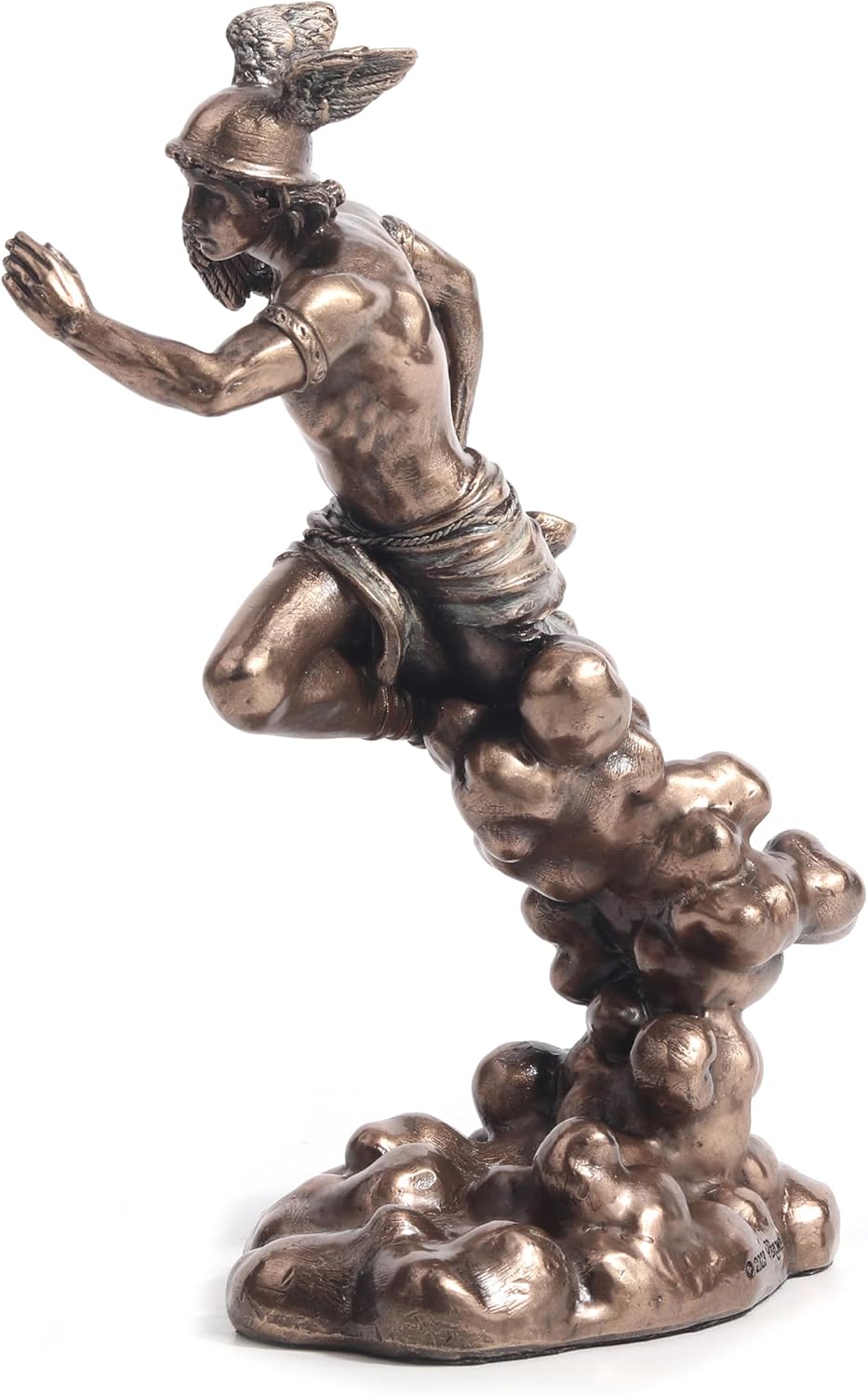Bronze statue of Greek God Hermes running