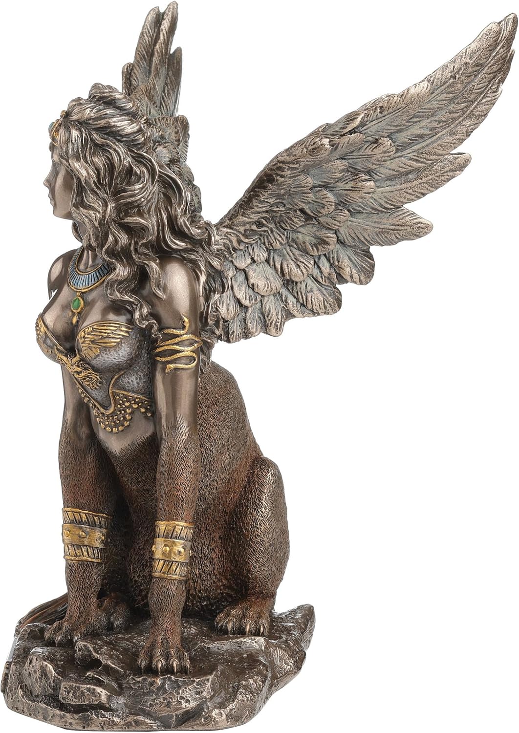 Statue of a lady sphinx with wings