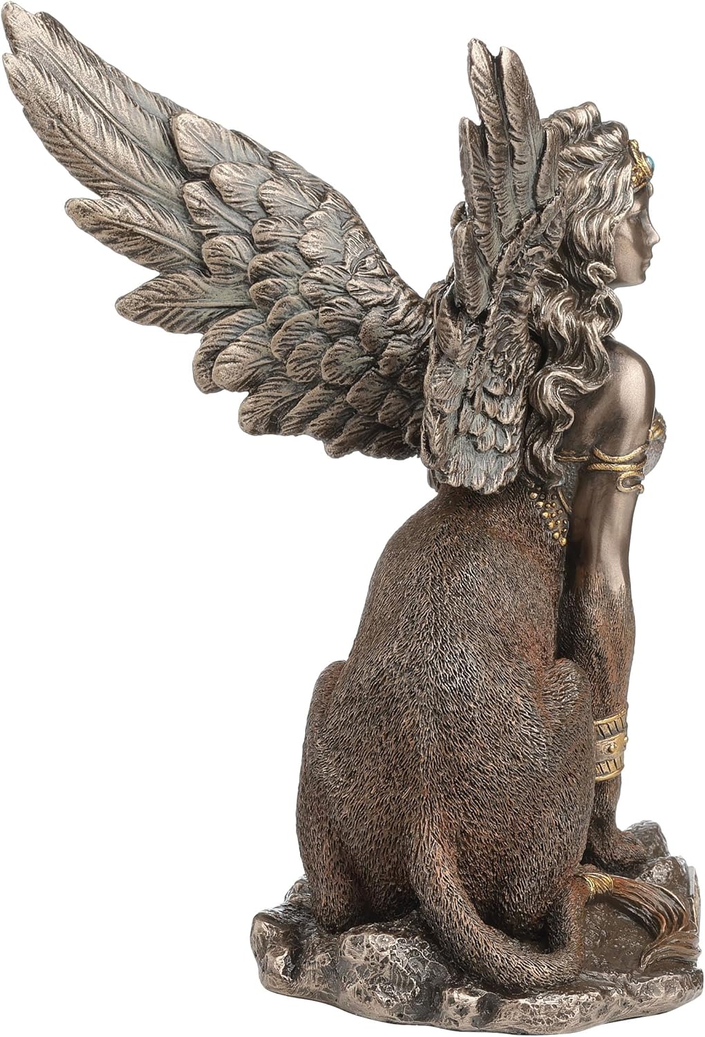 Statue of a lady sphinx with wings