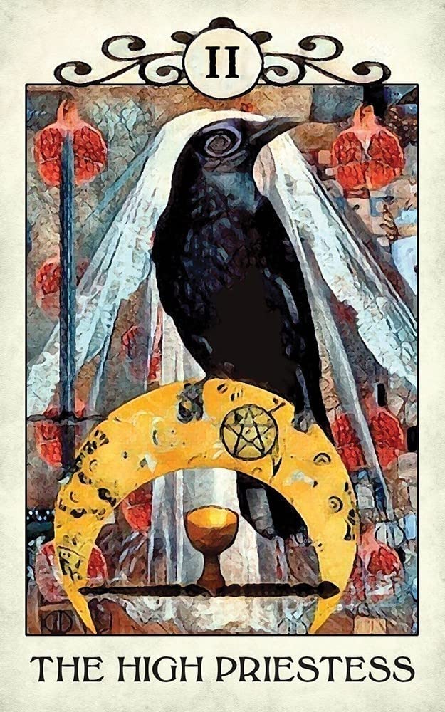 Crow Tarot deck - The High Priestess card