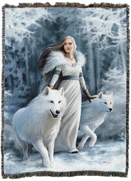 Winter Guardians Tapestry Blanket