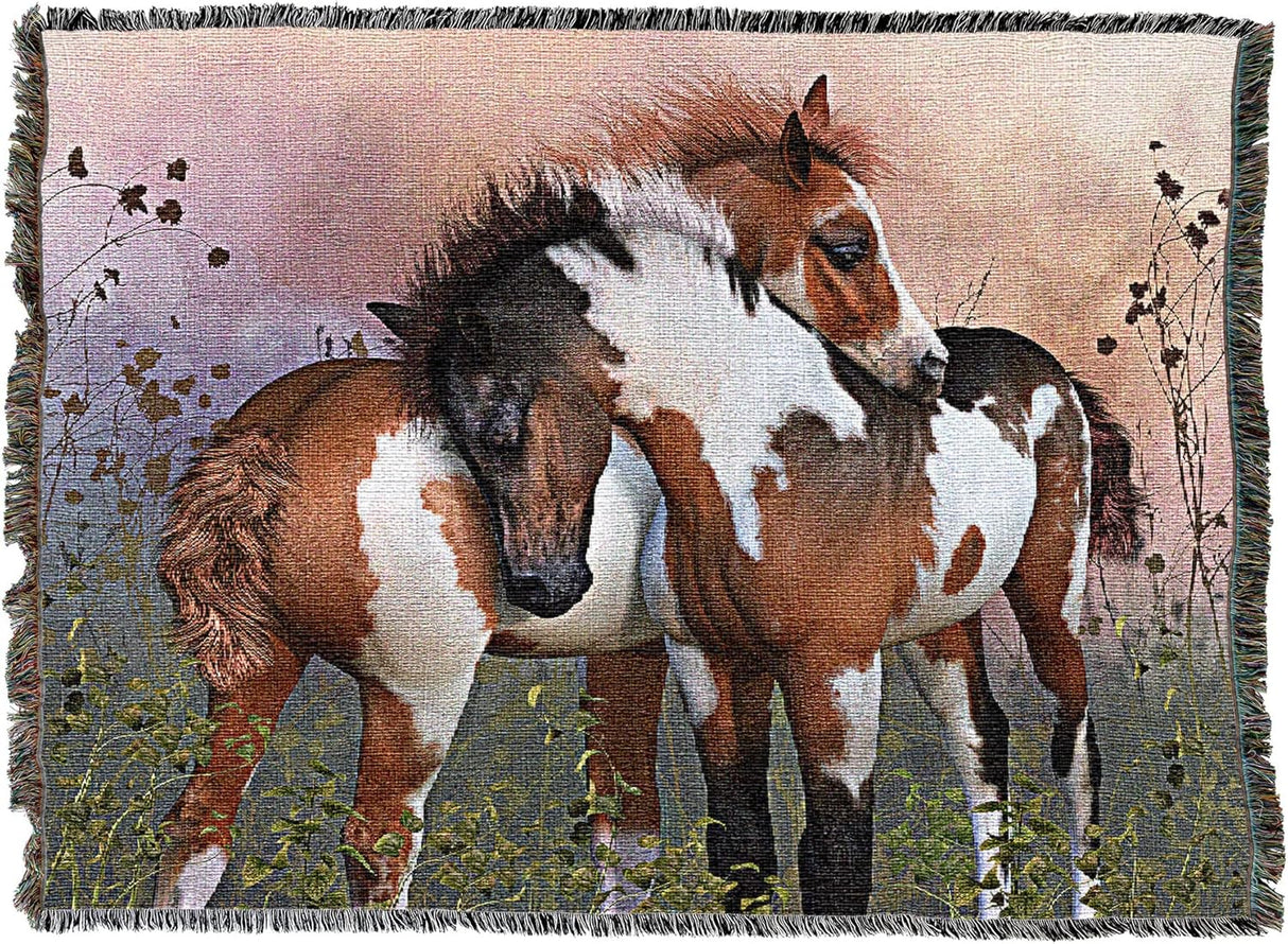 A Good Life Horse Tapestry Blanket by Laurie Prindle
