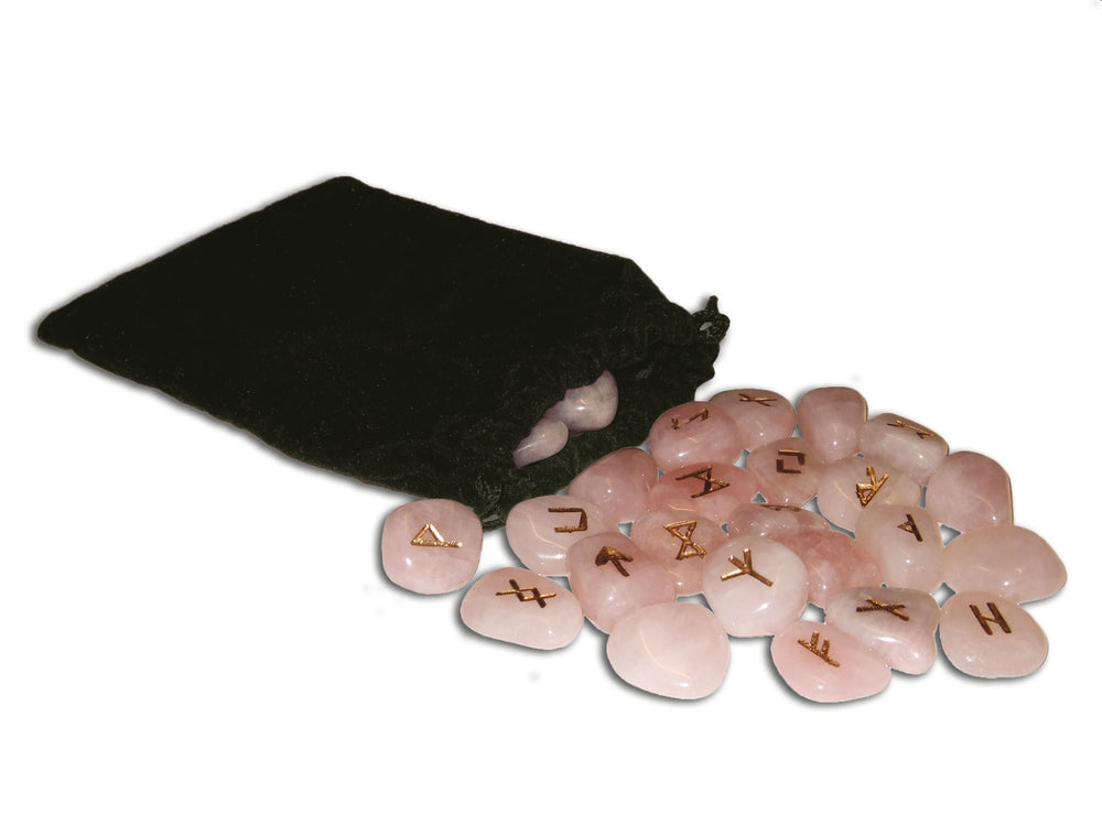 Stone rune set, rose quartz