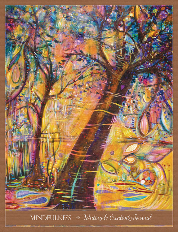 Mindfulness Writing & Creativity Journal cover with colorful rainbow tree art