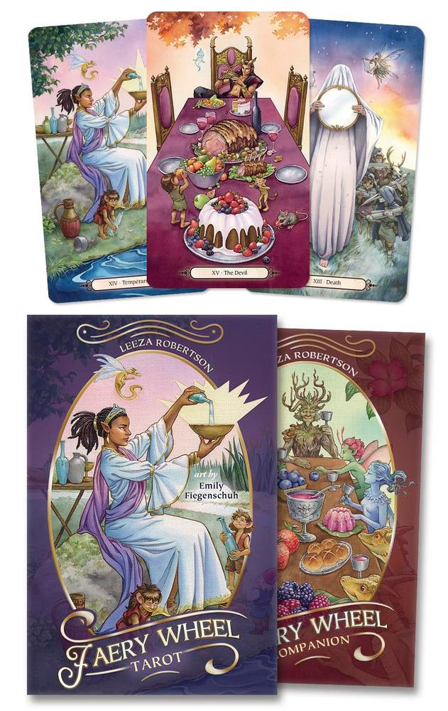 Faery Wheel Tarot deck - box, book and card examples