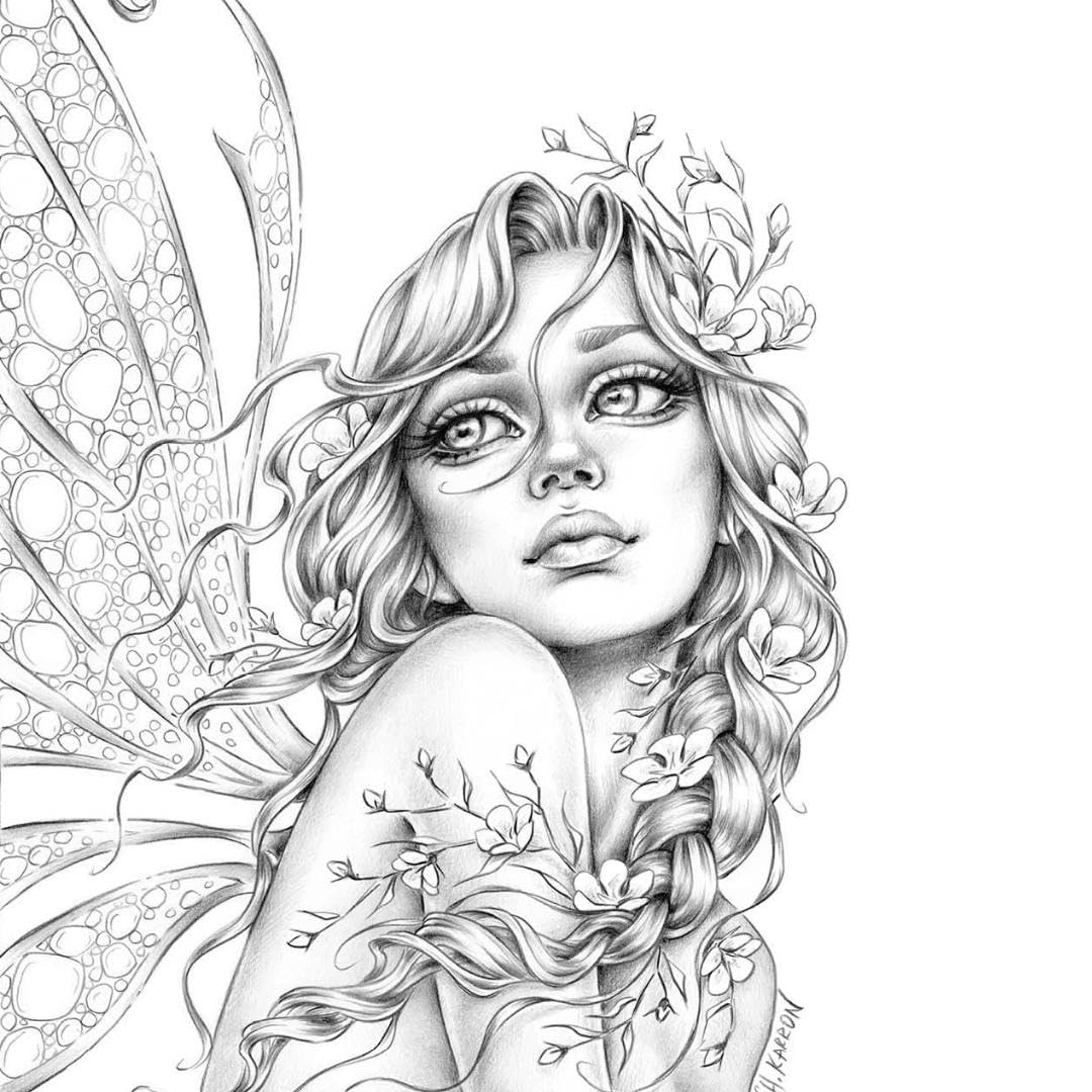 Fairy example of coloring page
