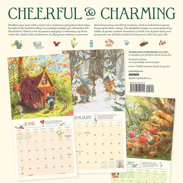  Gnome Life Wall Calendar 2024, back cover
