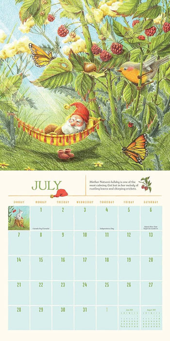  Gnome Life Wall Calendar 2024 - July example