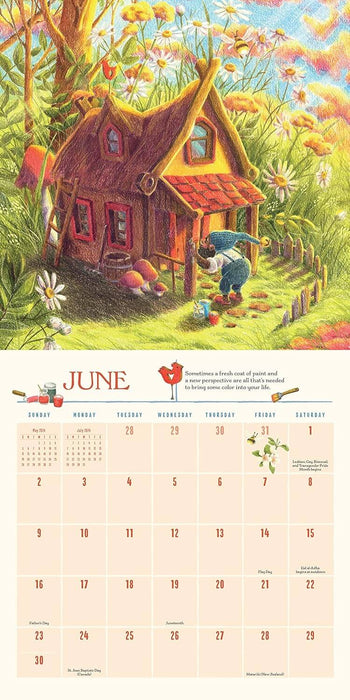  Gnome Life Wall Calendar 2024 - June example