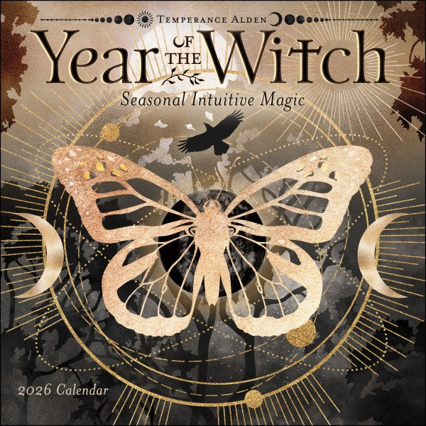 Calendar cover for 'Year of the Witch' with butterfly and eagle design