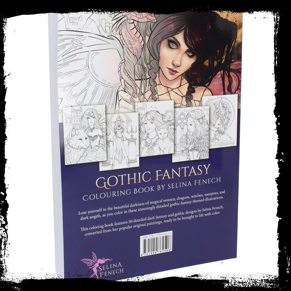 Selina Fenech Gothic Fantasy Coloring Book , back cover