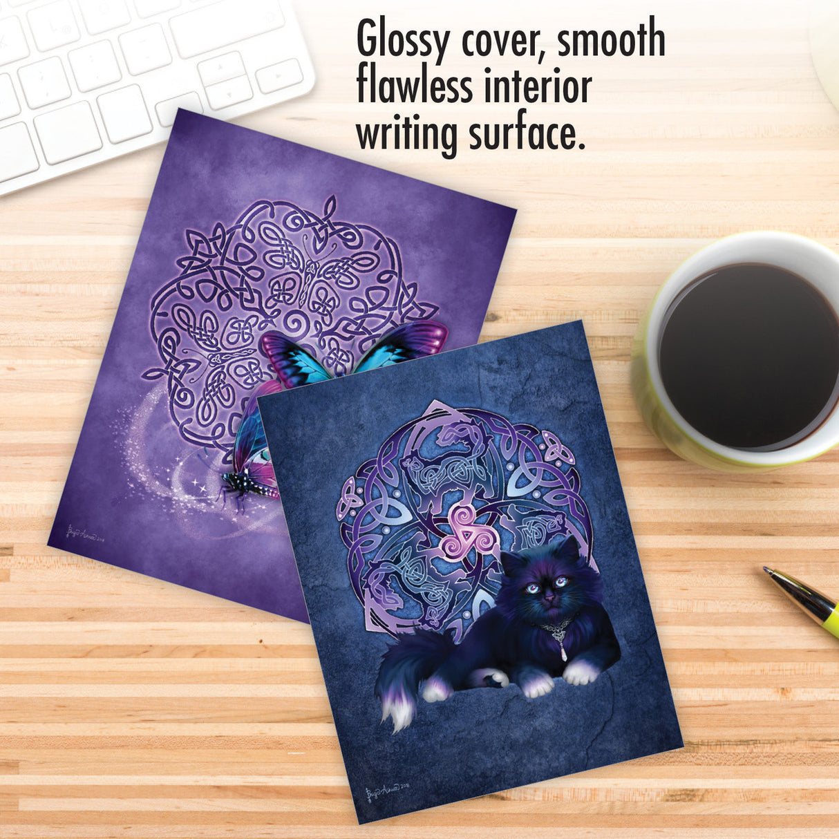 Greeting cards with Celtic knots and animal designs