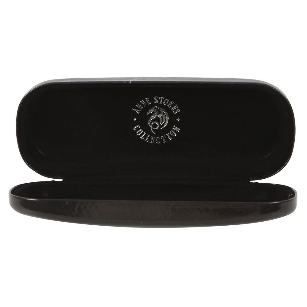 Inside of glasses case, Anne Stokes logo