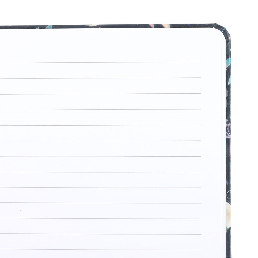 Inside journal showing lined pages