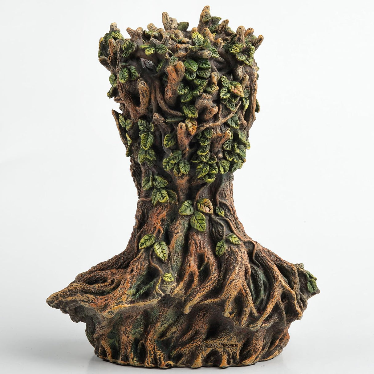 Bust of a greenman - tree ent man, shown from the back