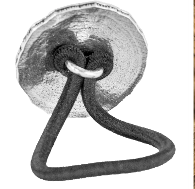 back of wildflowers ponytail holder showing replacable hair tie