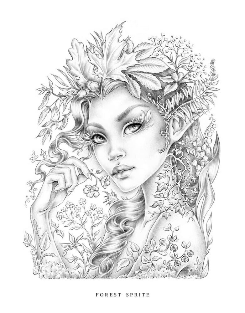 Forest Sprite example coloring page