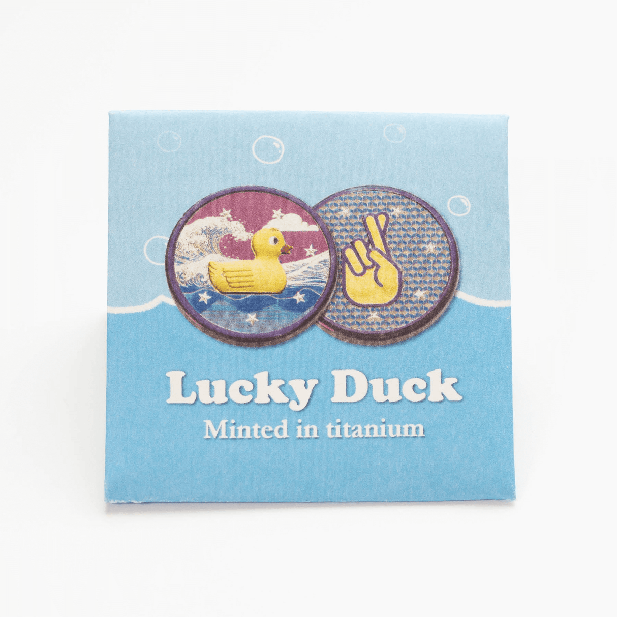 Lucky Duck collectible coin in titanium