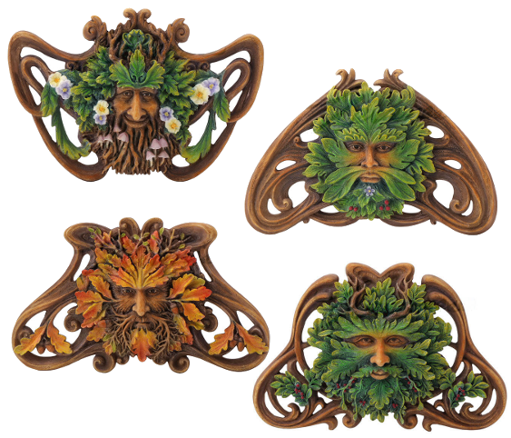 Seasonal Greenman Wall Plaque Set