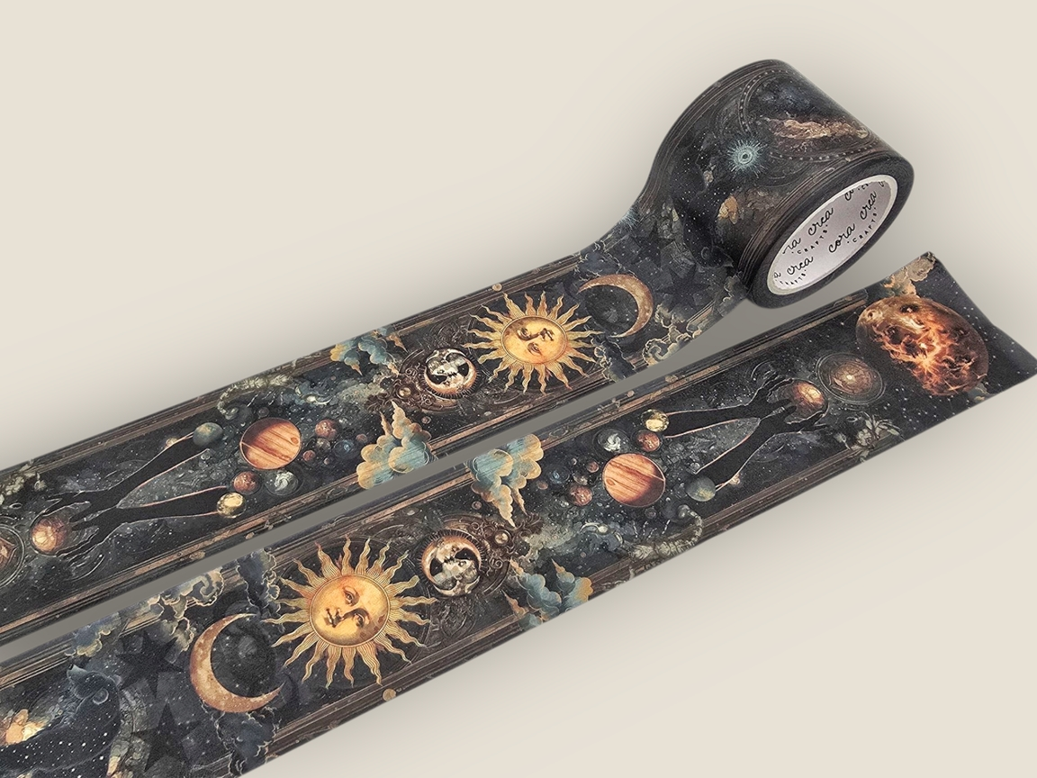 Decorative tape with celestial designs