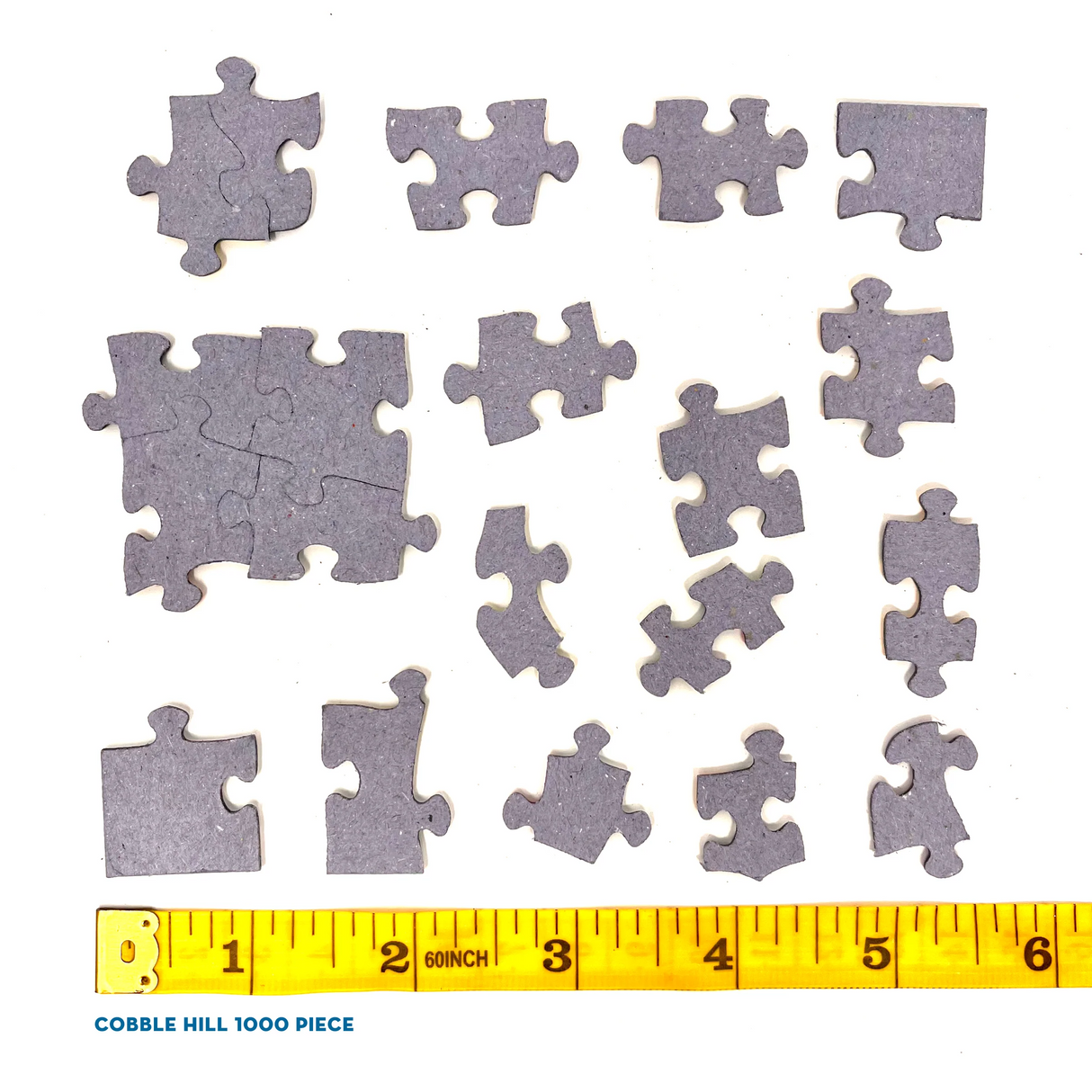 Puzzle pieces sizes and shapes