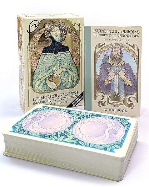 Ethereal Visions tarot deck, box and guidebook
