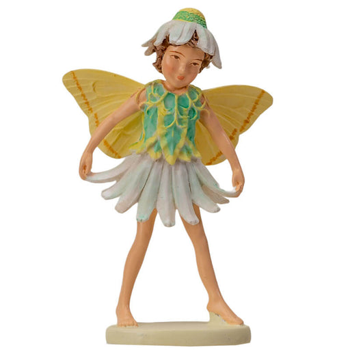 Cicely Mary Barker Flower Fairy - dressed in white, green and yellow daisy garb with yellow butterfly wings