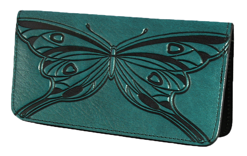 Butterfly Leather Check Book Cover