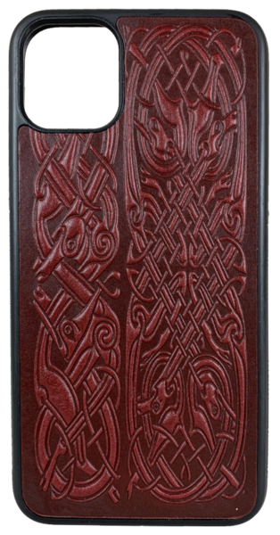 Celtic Hounds Leather iPhone Case